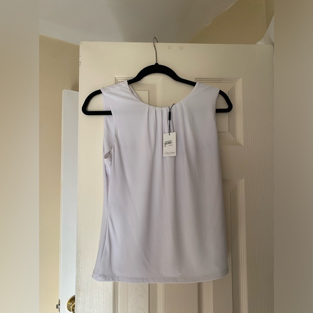Calvin Klein White Women’s Crew Neck Work Tank Top
